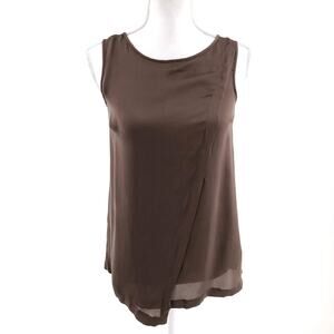 Gentry Portofino Canotta Brown Mole Silk Shirt Sz XS NWT